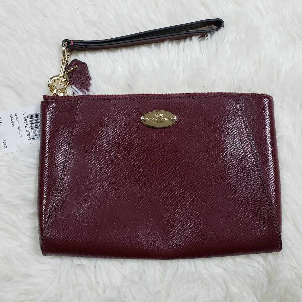 Coach Burgundy Sherry Clutch Wallet